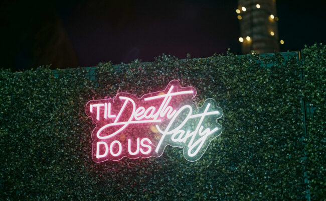 til death do us party sign
