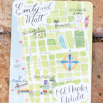 Personalized map of Old Naples, FL for wedding guests
